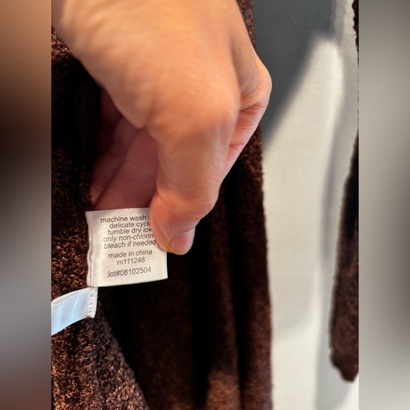 Barefoot Dreams Brown Cardigan Sweater S/M cozy soft comfortable loungewear fall - Picture 6 of 10